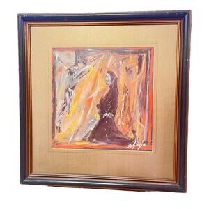 Ettore Ted DeGrazia Framed Art Print 1962 Padre Kino Prays 22x23 Father Kino Vtg